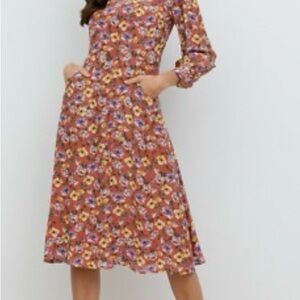 Yumi Kim Multicolor Floral Long Sleeve Dress